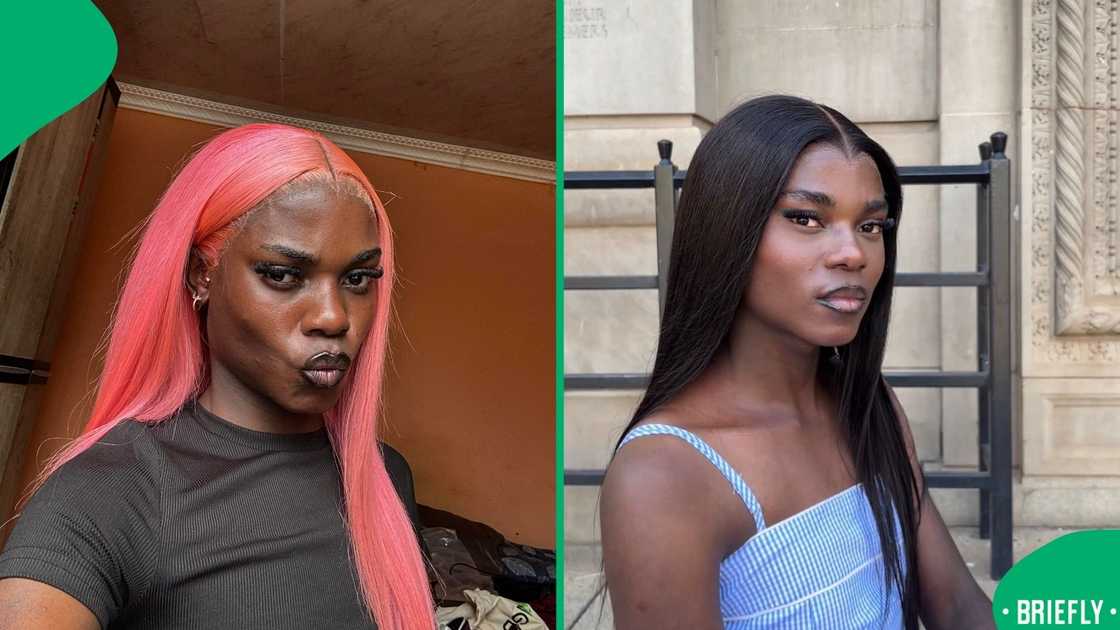 The image on the right showed Advise wearing and blue and white stripped dress The image on the right showed Advise wearing and blue and white stripped dress