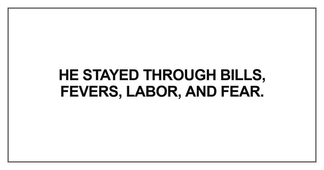 He stayed through bills He stayed through bills