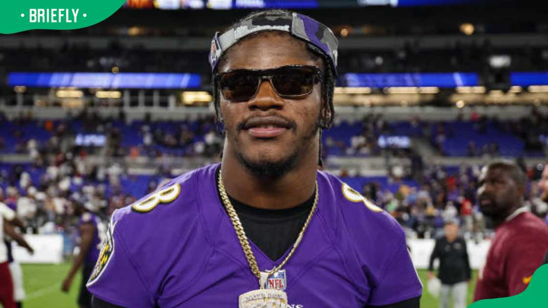 Lamar Jackson at the preseason game Lamar Jackson at the preseason game