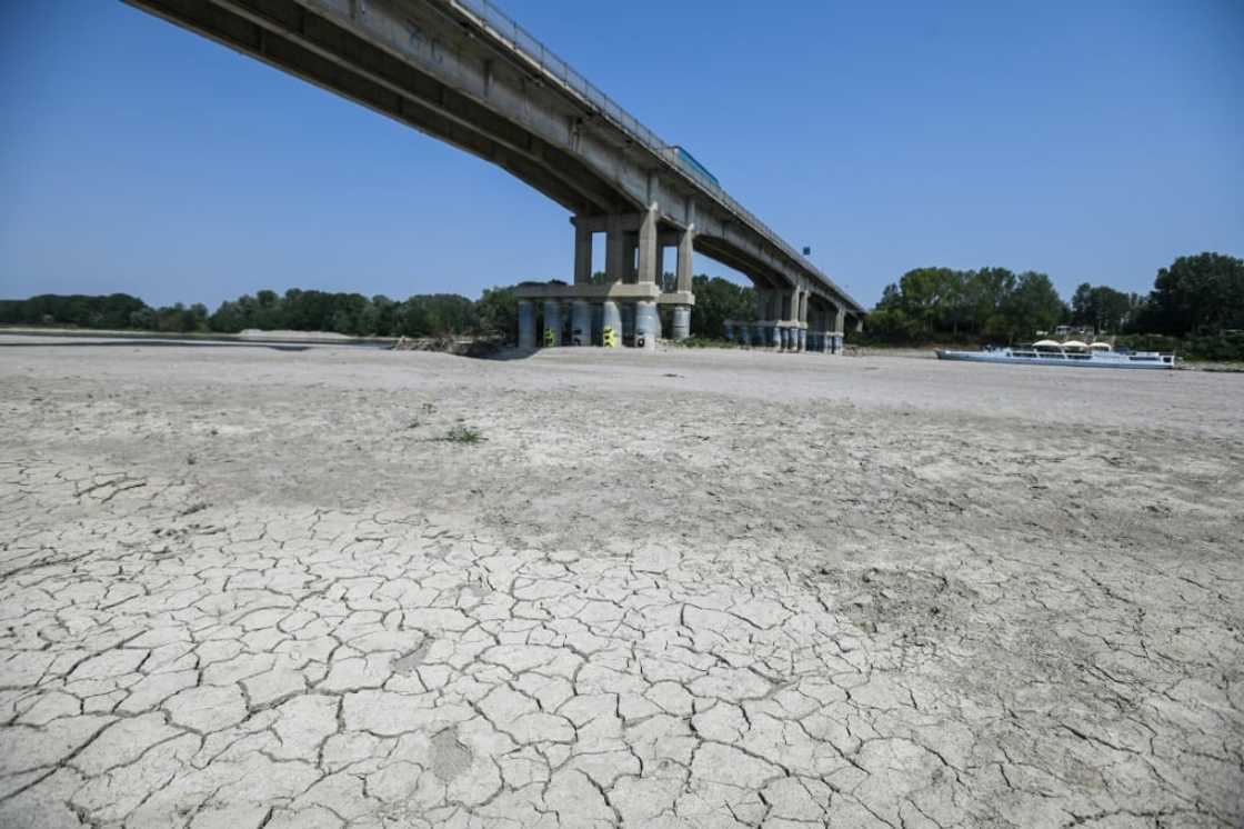 The Po River is suffering its worst drought for 70 years.