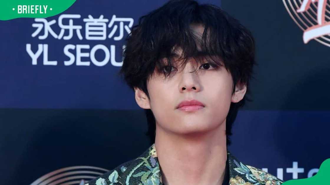 V of BTS attending the 2020 photo call for the 34th Golden Disc Awards V of BTS attending the 2020 photo call for the 34th Golden Disc Awards