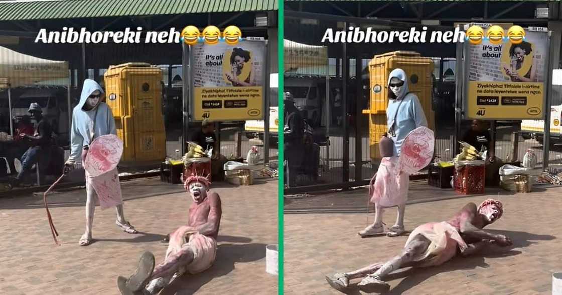 TikTok video shows 'Passion of Christ' street perfomance TikTok video shows 'Passion of Christ' street perfomance