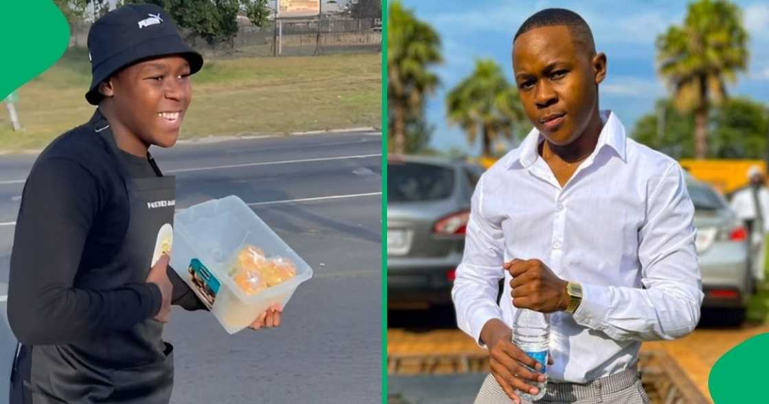 A young Gauteng hustler spent his birthday on the streets selling scones.