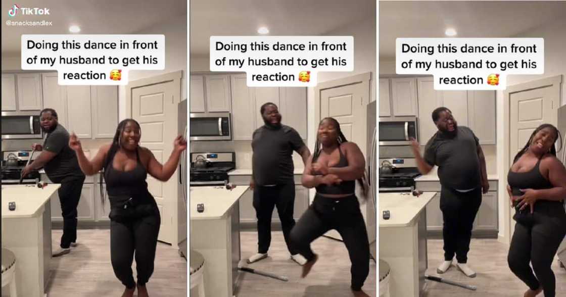 A happy husband and wife danced out to Beyoncé 'Cuff It'. A happy husband and wife danced out to Beyoncé 'Cuff It'.