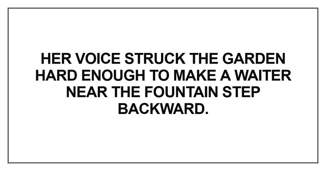 Her voice struck the garden Her voice struck the garden