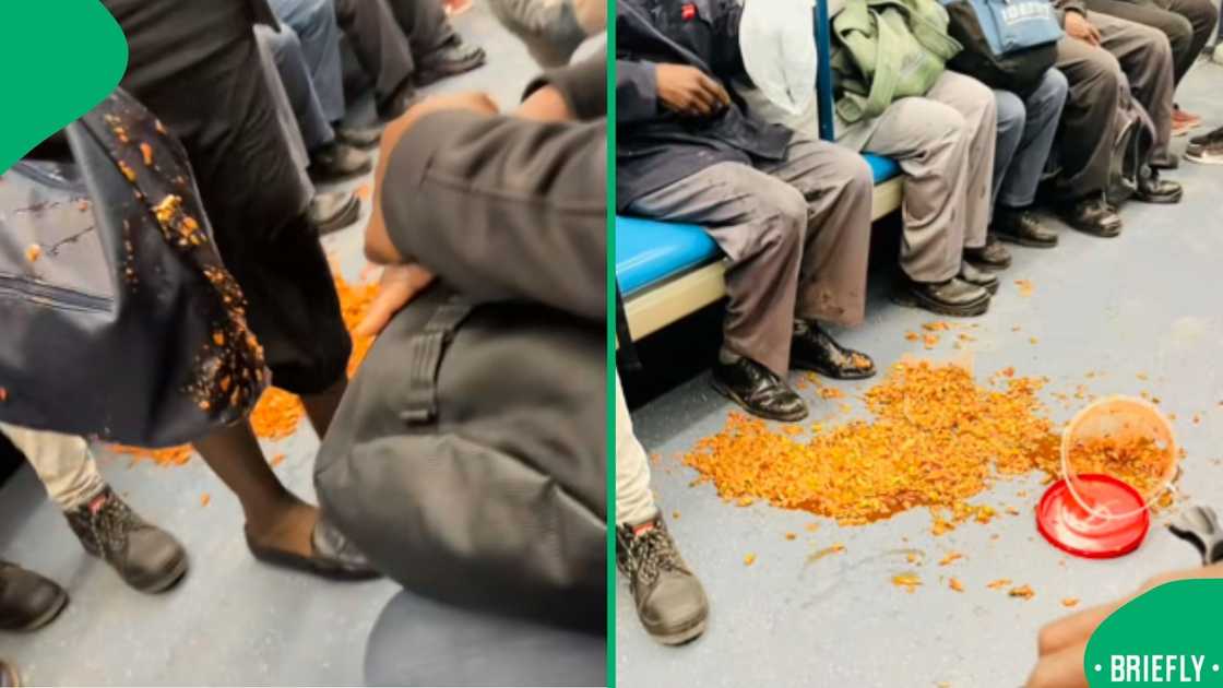 A TikTok clip captured a messy moment when a passenger’s atchaar container spilled on a train ride A TikTok clip captured a messy moment when a passenger’s atchaar container spilled on a train ride