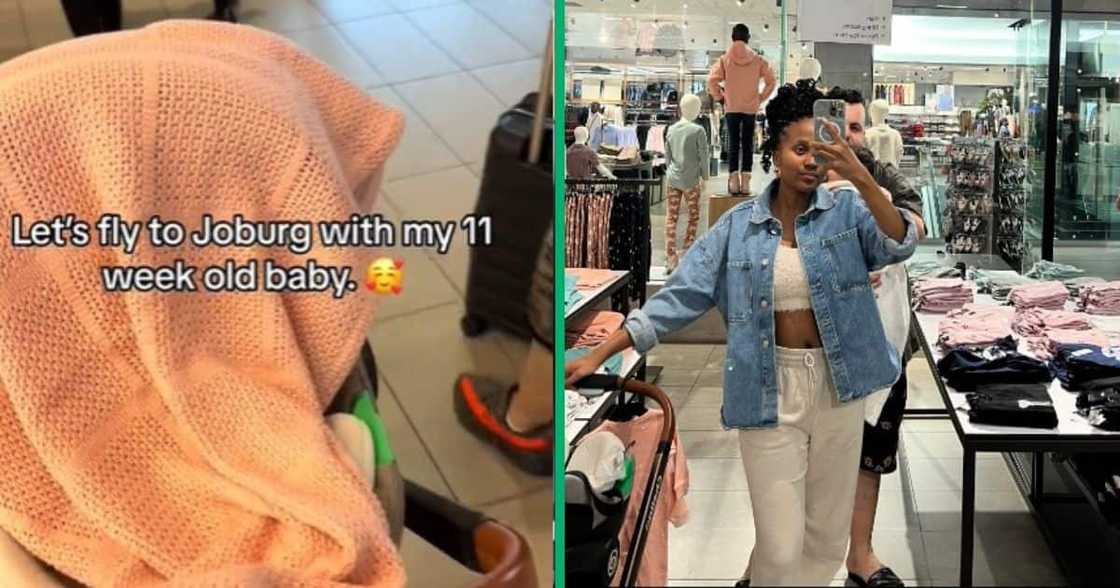 TikTok video shows 11 week baby's first flight TikTok video shows 11 week baby's first flight