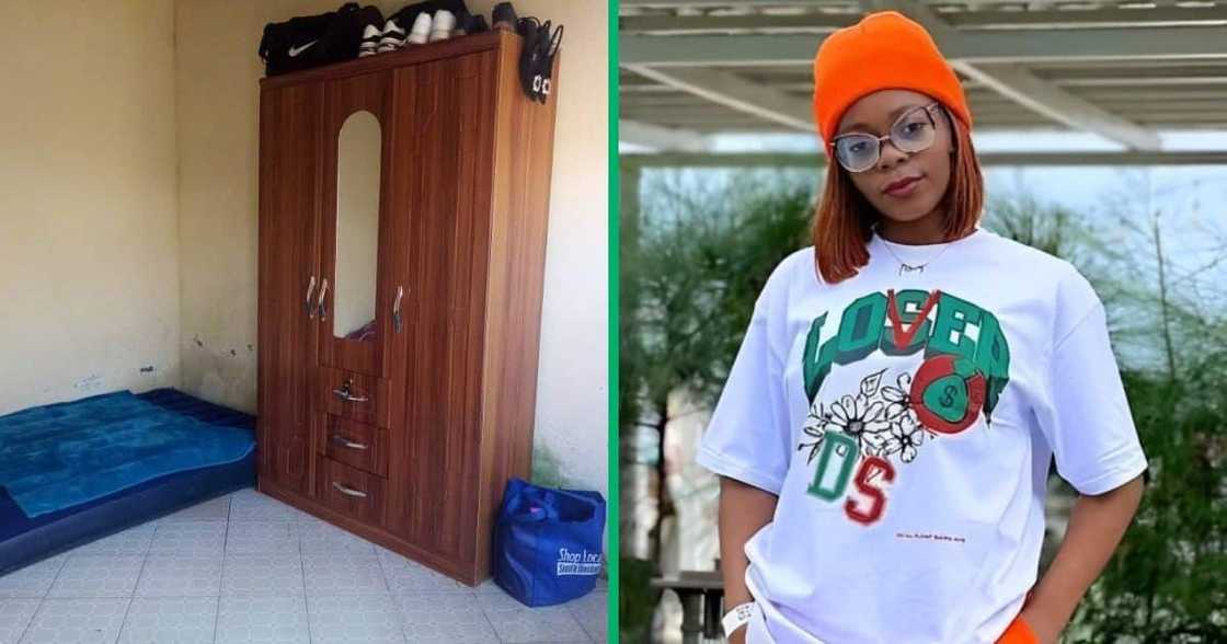 A lady took to Facebook and shared pictures of her one-room that she recently moved to. A lady took to Facebook and shared pictures of her one-room that she recently moved to.