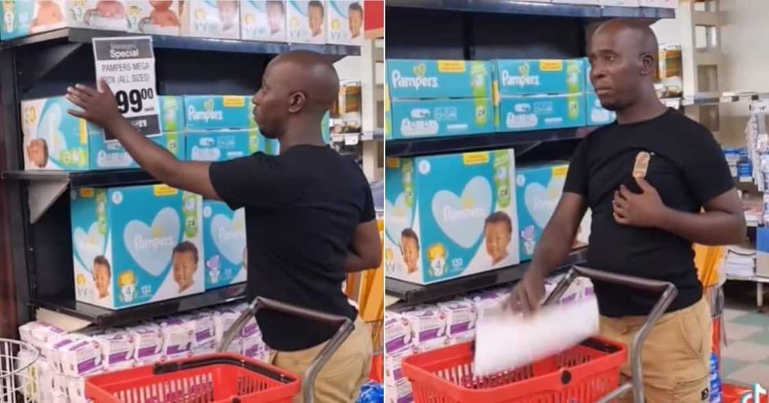 Man reacts to seeing price of diapers Man reacts to seeing price of diapers