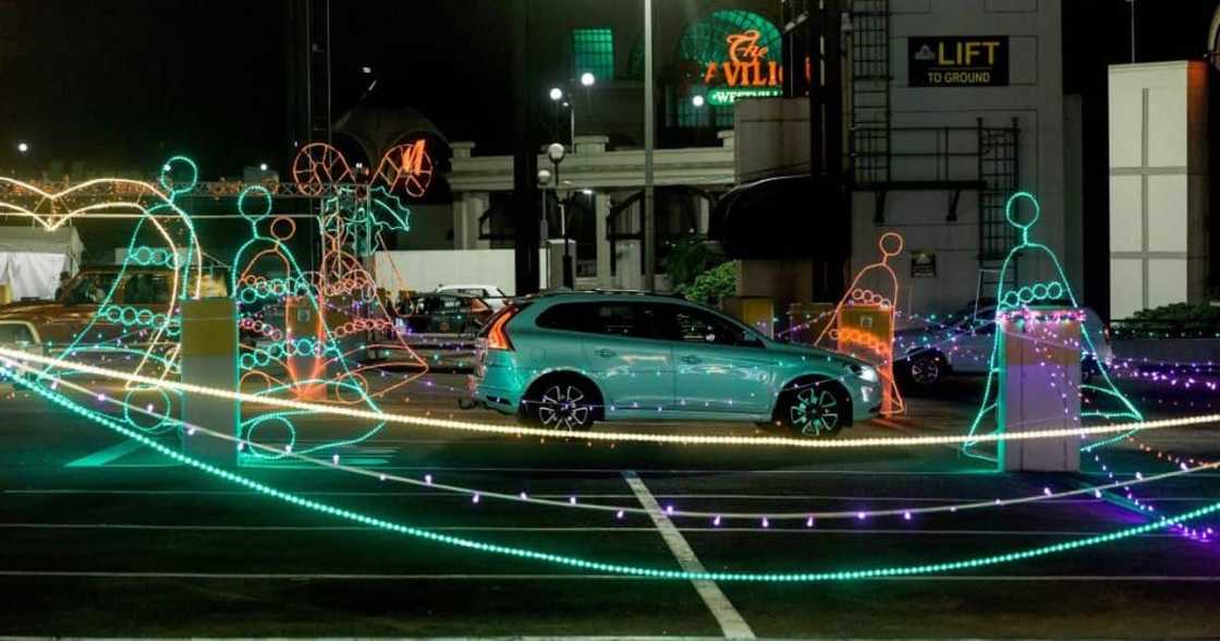 Christmas lights display in Durban CBD