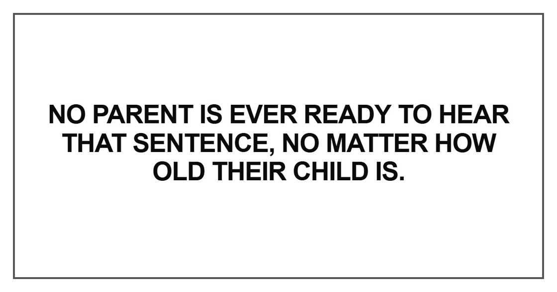 No parent is ever ready to hear that sentence No parent is ever ready to hear that sentence