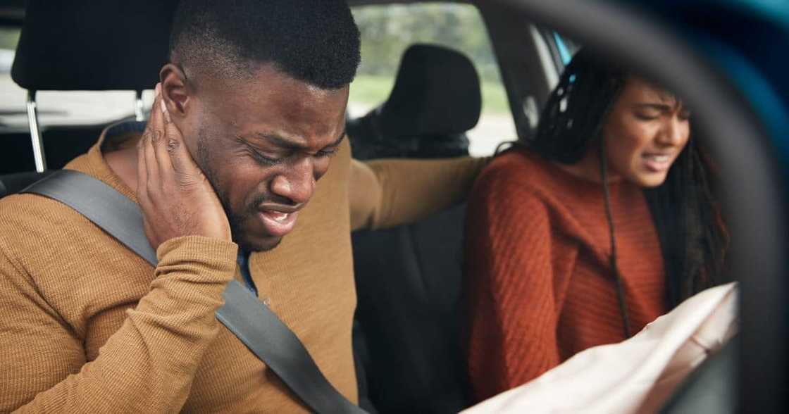 A couple involved in a accident A couple involved in a accident