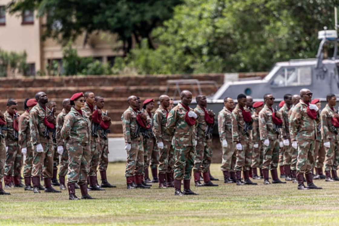 The South African National Defence Force danced and sang in a TikTok video. The South African National Defence Force danced and sang in a TikTok video.
