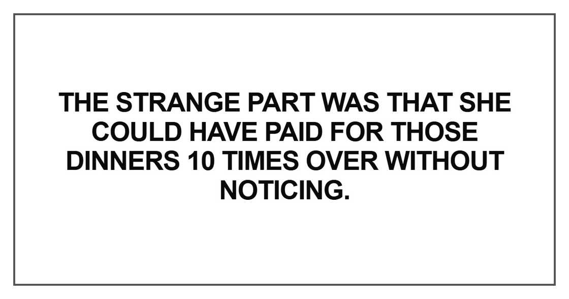 The strange part was that she could have paid The strange part was that she could have paid