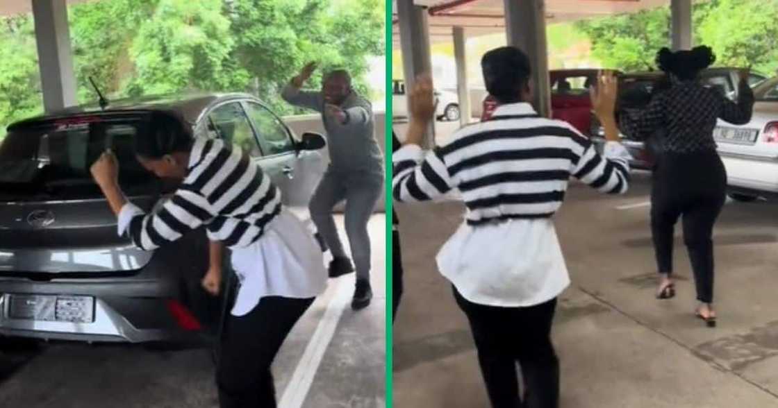 TikTok video shows woman celebrating car with co-workers TikTok video shows woman celebrating car with co-workers
