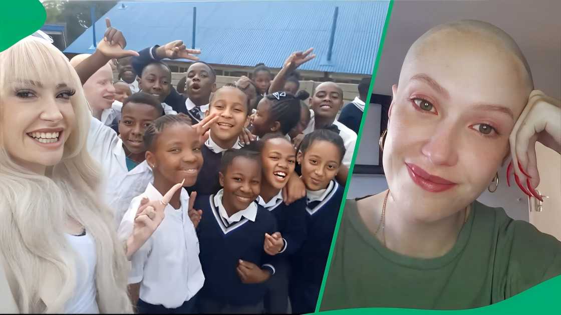 TikTok photos of a Mzansi teacher with her pupils