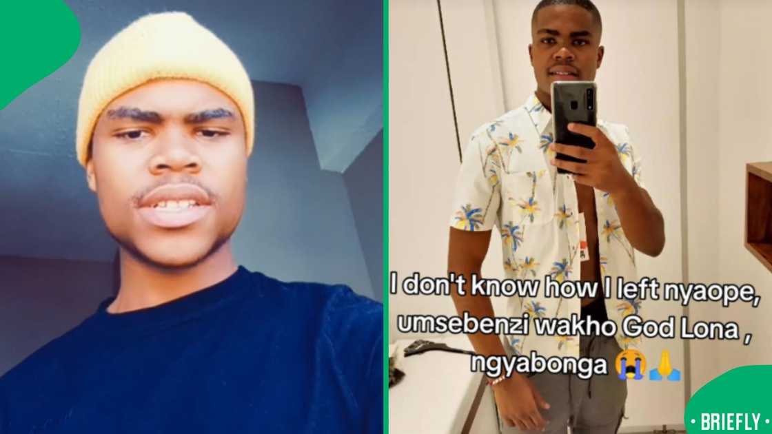 The image on the right captured the man flexing his transformation