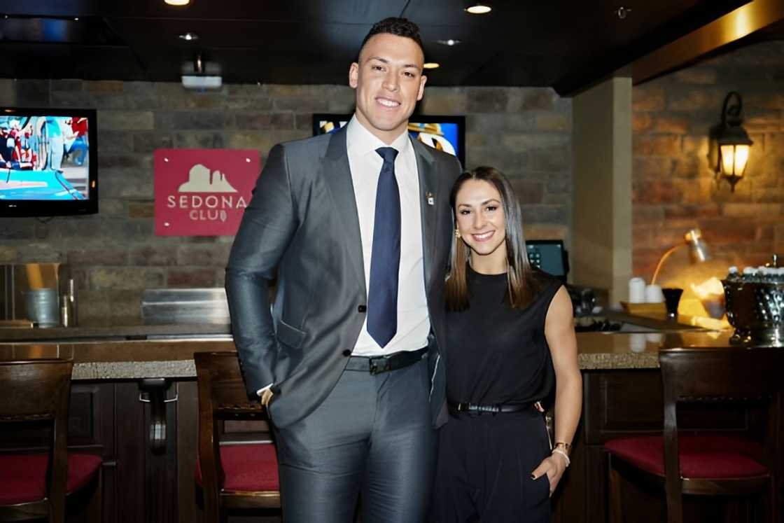 Aaron Judge and his wife, Samantha Bracksieck