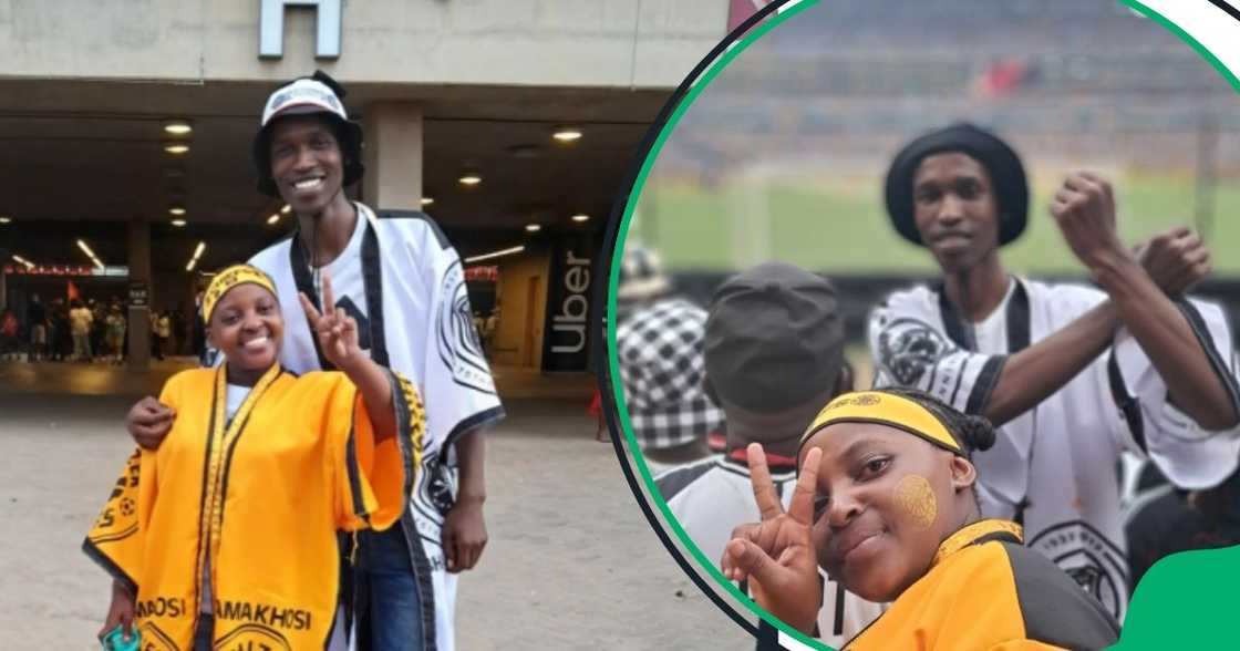 Mzansi couple enjoys Pirates vs Chiefs match