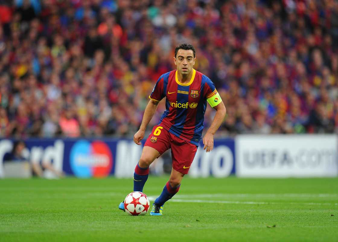 Xavi during the UEFA Champions League Final 2011