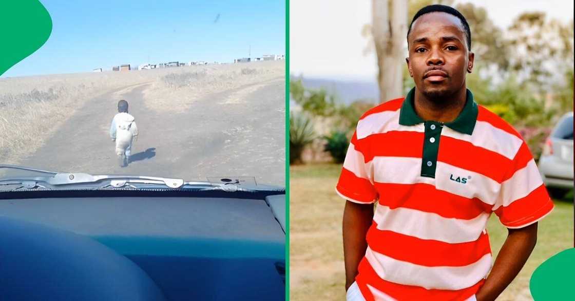 A man found a toddler wandering alone on the N17 highway A man found a toddler wandering alone on the N17 highway