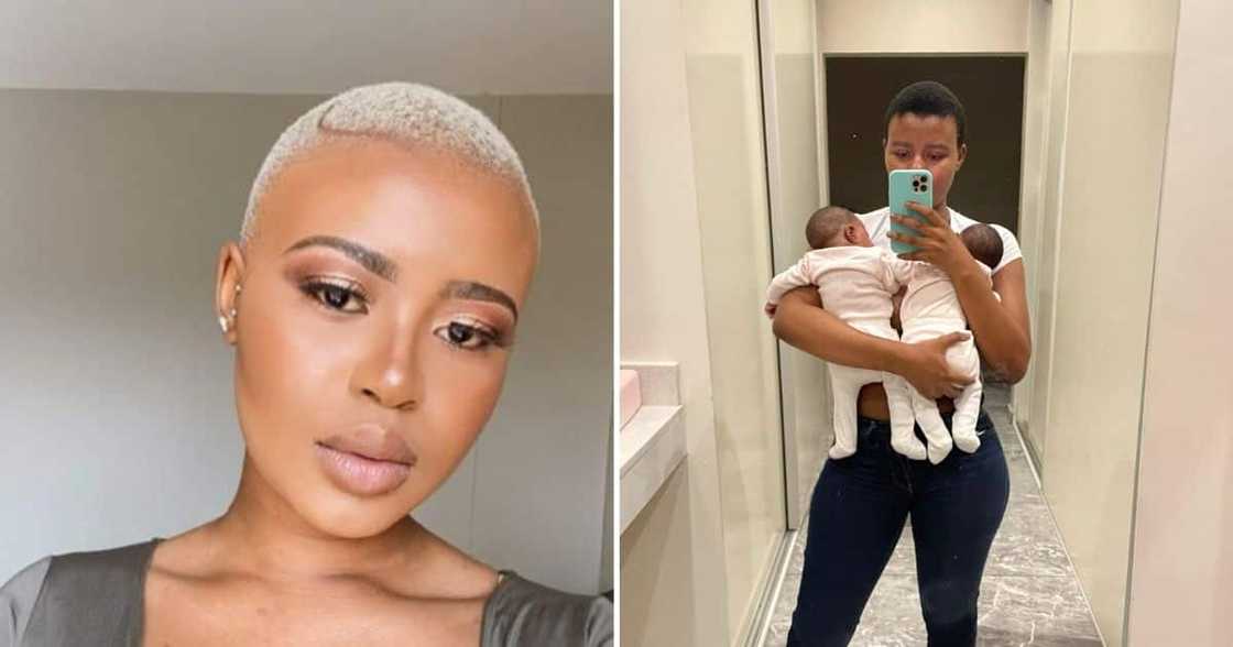 Woman shows off curves after giving birth to twin babies