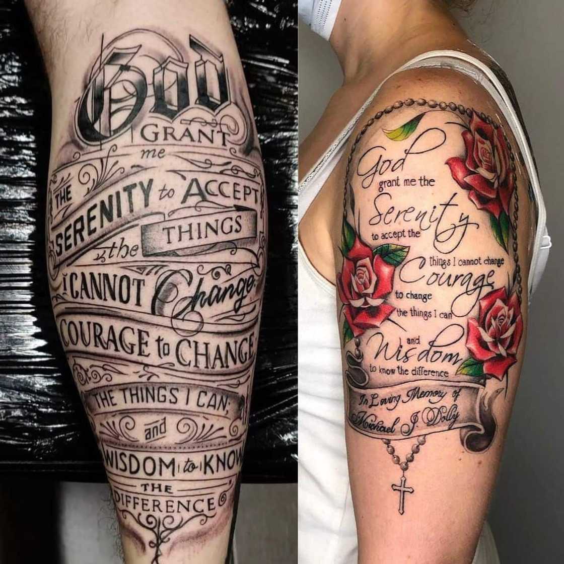 Serenity prayer tattoo Serenity prayer tattoo