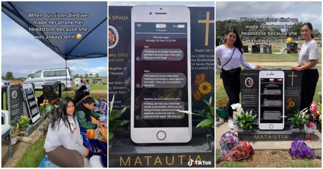 Theresa Sifaga, Manukau Memorial Gardens, New Zealand, phone-shaped tombstone Theresa Sifaga, Manukau Memorial Gardens, New Zealand, phone-shaped tombstone