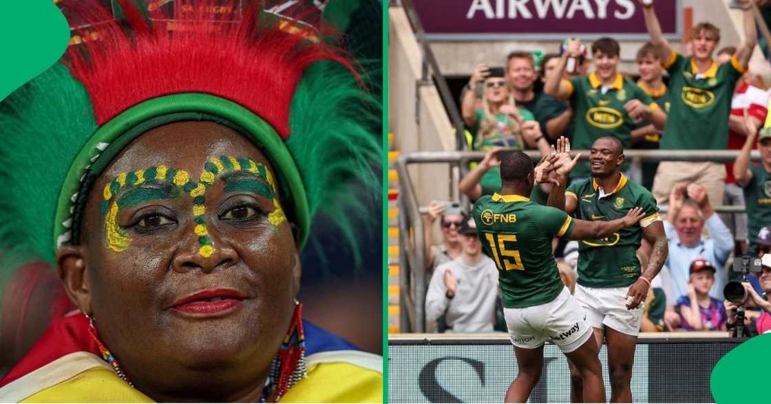 Mama Joy said Sprinboks lost against Ireland because of her absence at the stadium. Mama Joy said Sprinboks lost against Ireland because of her absence at the stadium.