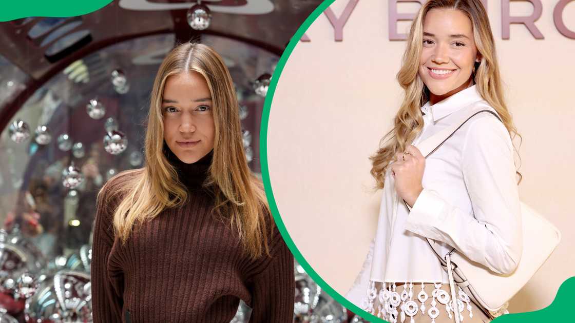 Olivia Ponton attends as Target opens "Target SoHo" and she attends the Tory Burch Spring/Summer show