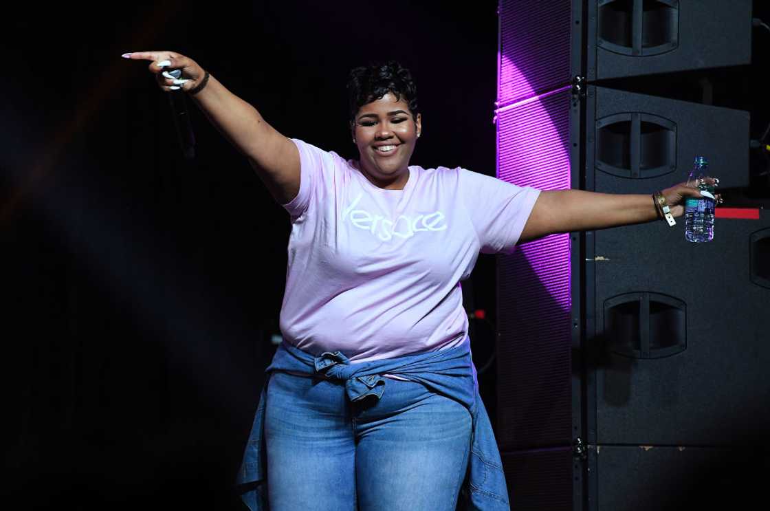 Rapper Akbar V onstage at Georgia World Congress Center in Atlanta, Georgia. Rapper Akbar V onstage at Georgia World Congress Center in Atlanta, Georgia.