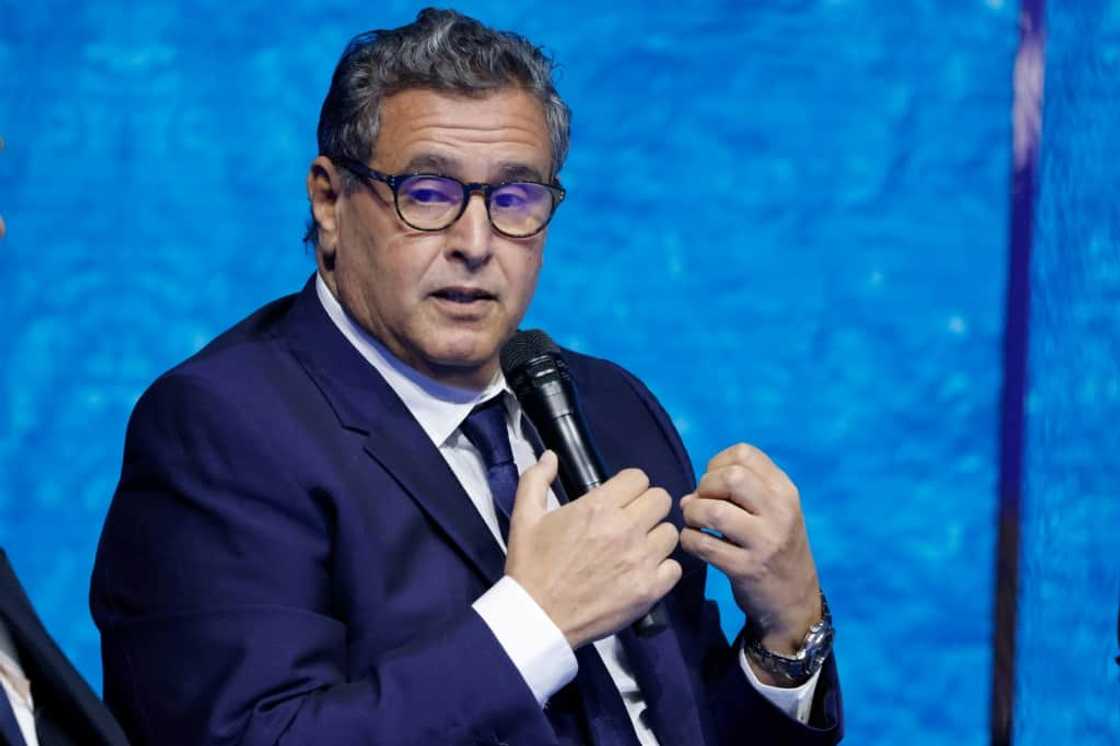 Morocco's Prime Minister Aziz Akhannouch, pictured on February 11, 2022 in the French city of Brest Morocco's Prime Minister Aziz Akhannouch, pictured on February 11, 2022 in the French city of Brest