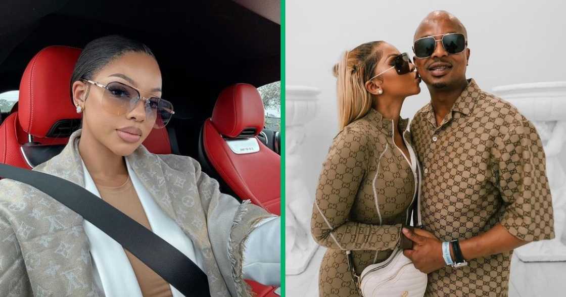 Mihlali Ndamase tags Leeroy Sidambe in pics of her bruises