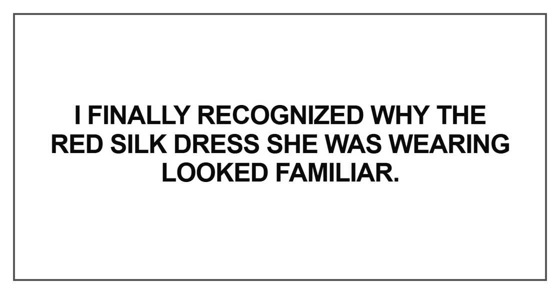 I finally recognized why the red silk dress I finally recognized why the red silk dress