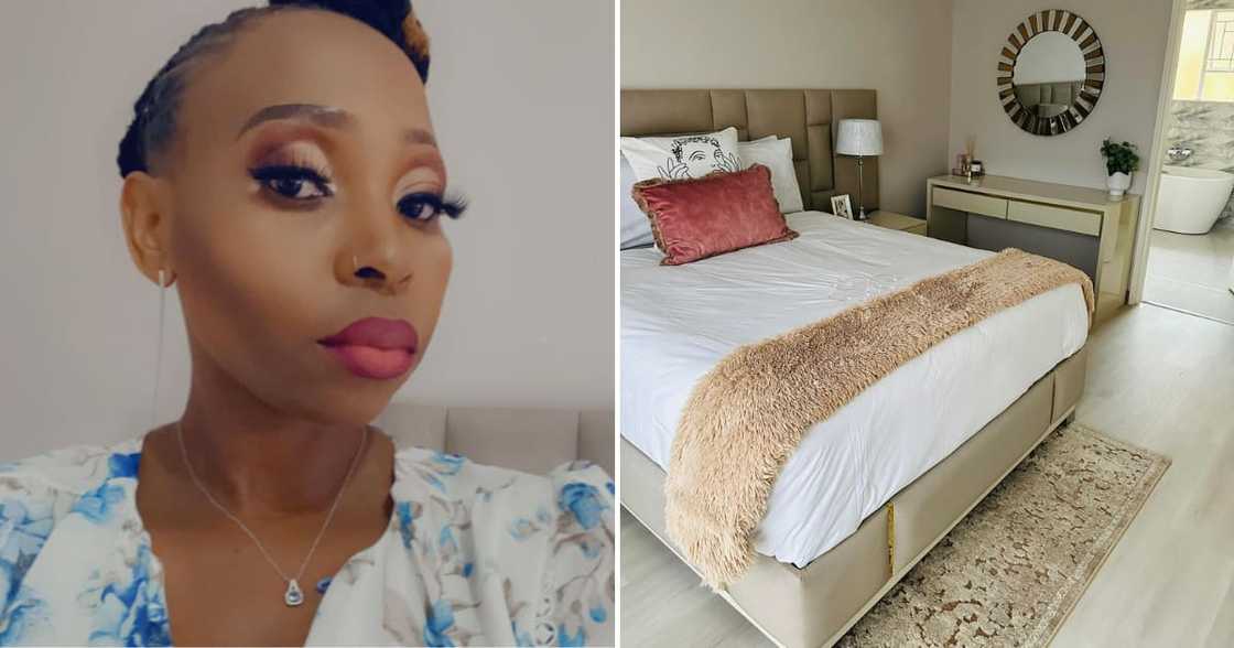 The lady's bedroom looked like a lux hotel The lady's bedroom looked like a lux hotel