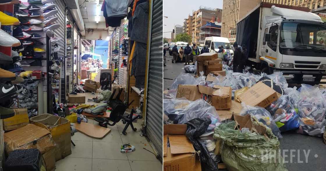 Law enforcement, Operation, Counterfeit goods, Johannesburg CBD, Lieutenant Colonel, Mavela Masondo, Tip off, City centre, Shops, Shoes, Clothing, JMPD Law enforcement, Operation, Counterfeit goods, Johannesburg CBD, Lieutenant Colonel, Mavela Masondo, Tip off, City centre, Shops, Shoes, Clothing, JMPD