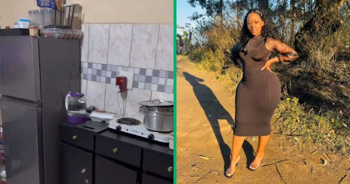 Lady moves out of one room Lady moves out of one room