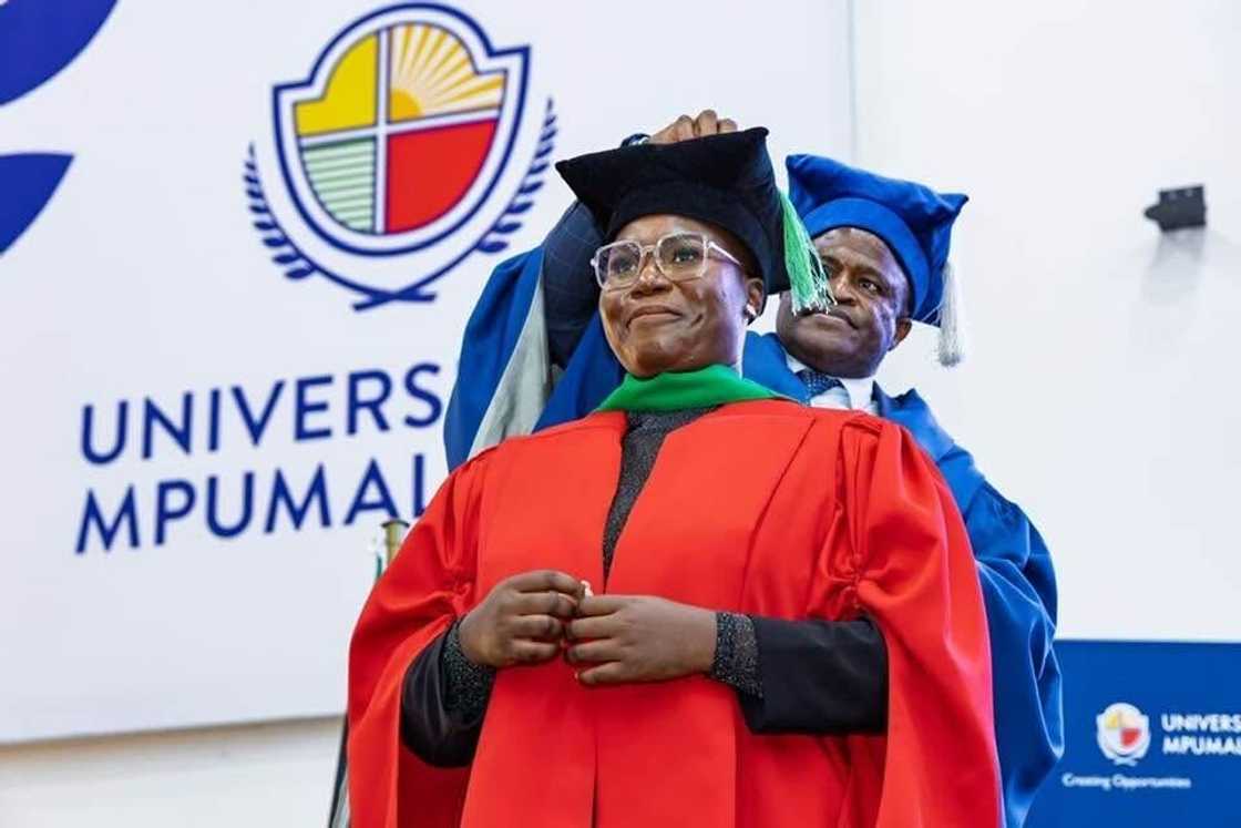The University of Mpumalanga's first-ever PhD graduate walked the stage. The University of Mpumalanga's first-ever PhD graduate walked the stage.