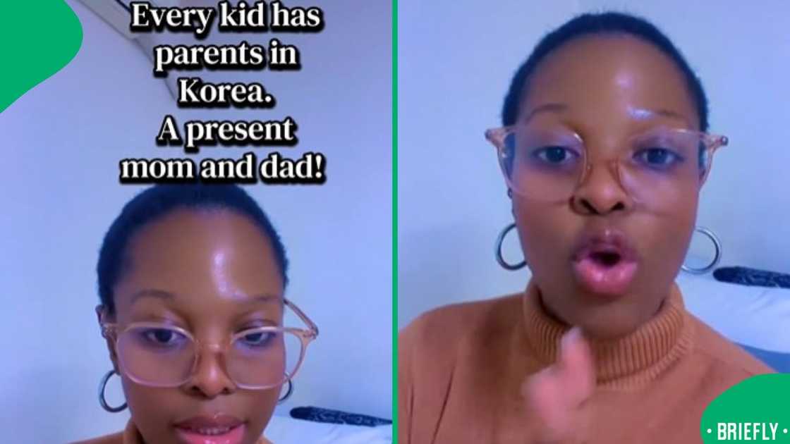 The image on the right captured Poleiy Mkhize mid vlog The image on the right captured Poleiy Mkhize mid vlog