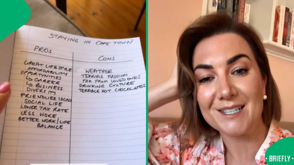 An Australian woman shared reason why she should and should stay in Cape Town. An Australian woman shared reason why she should and should stay in Cape Town.