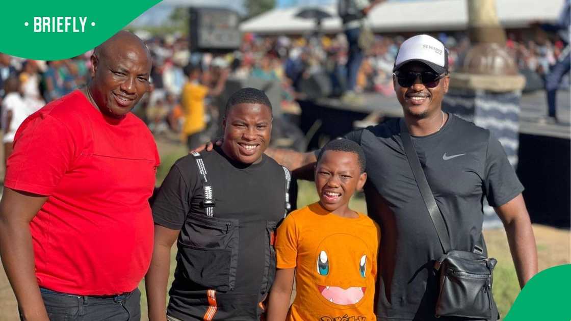 Mnini Mseleku spends time with his family. Mnini Mseleku spends time with his family.