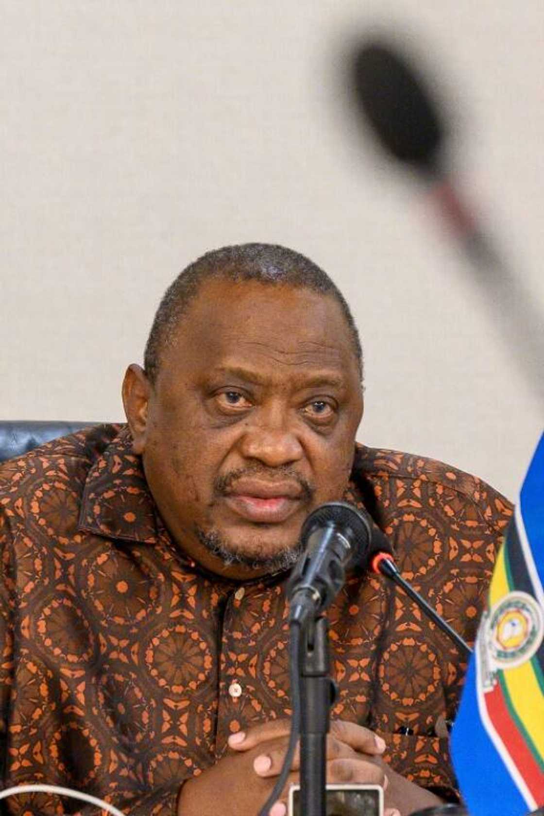 Former Kenyan president Uhuru Kenyatta in Kinshasa on November 14