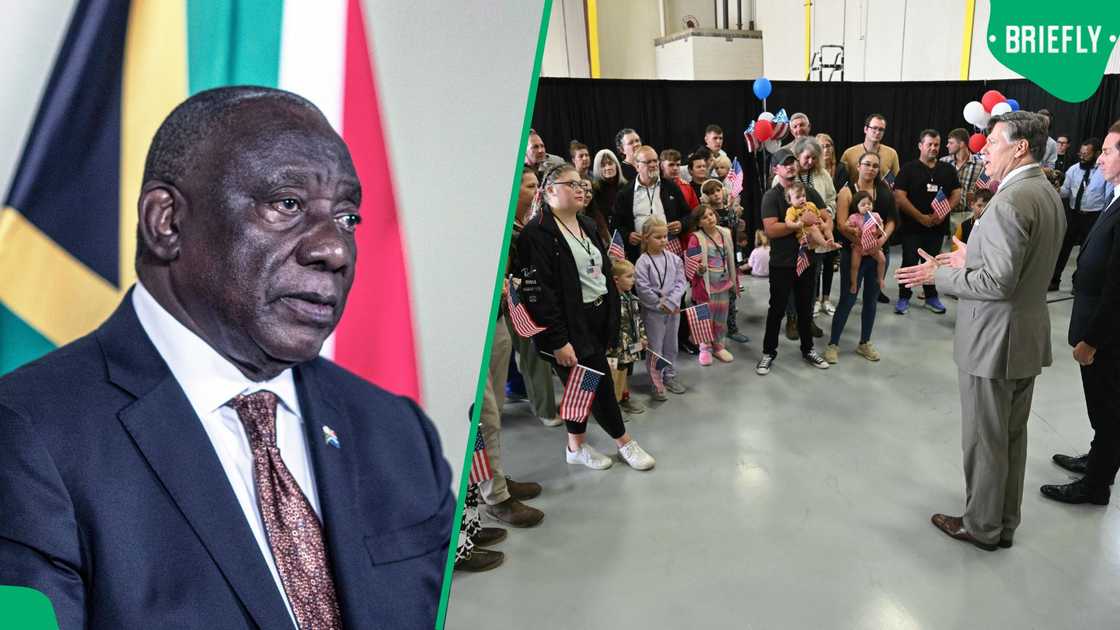 President Cyril Ramaphosa criticised South Africans who sought refugee status in the US President Cyril Ramaphosa criticised South Africans who sought refugee status in the US