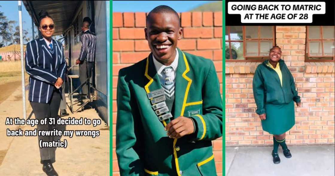 four adults rewrite matric