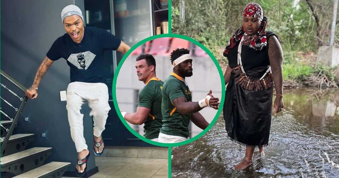 Somizi Mhlongo, Gogo Maweni, Springboks