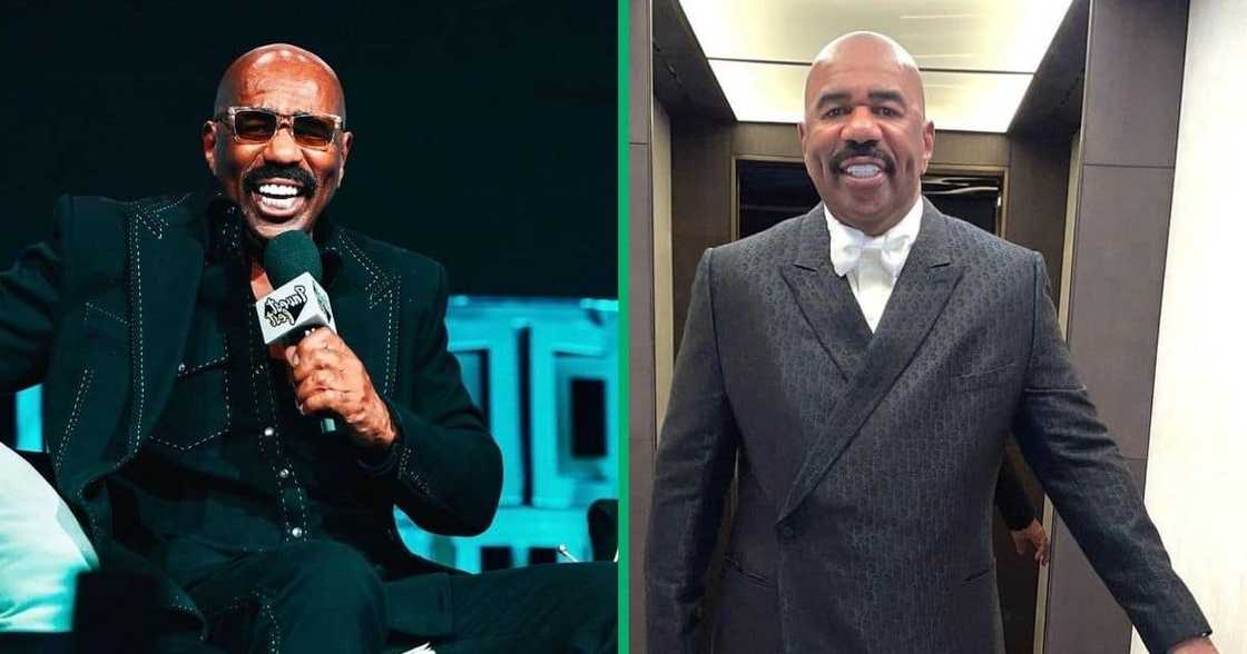 Steve Harvey received a surprise birthday call from Rich Liz and Beckey Steve Harvey received a surprise birthday call from Rich Liz and Beckey