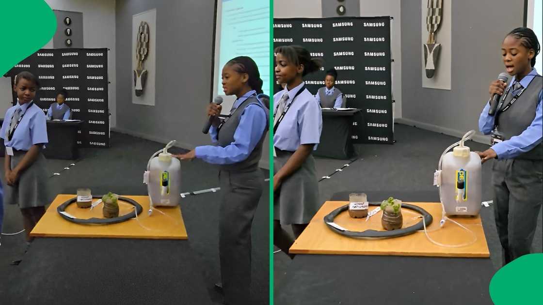 A learner received love from Mzansi peeps for continuing her presentation regardless of being nervous