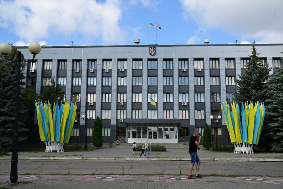 With the frontline only a few kilometres away, Bakhmut has seen heavy shelling in recent weeks With the frontline only a few kilometres away, Bakhmut has seen heavy shelling in recent weeks