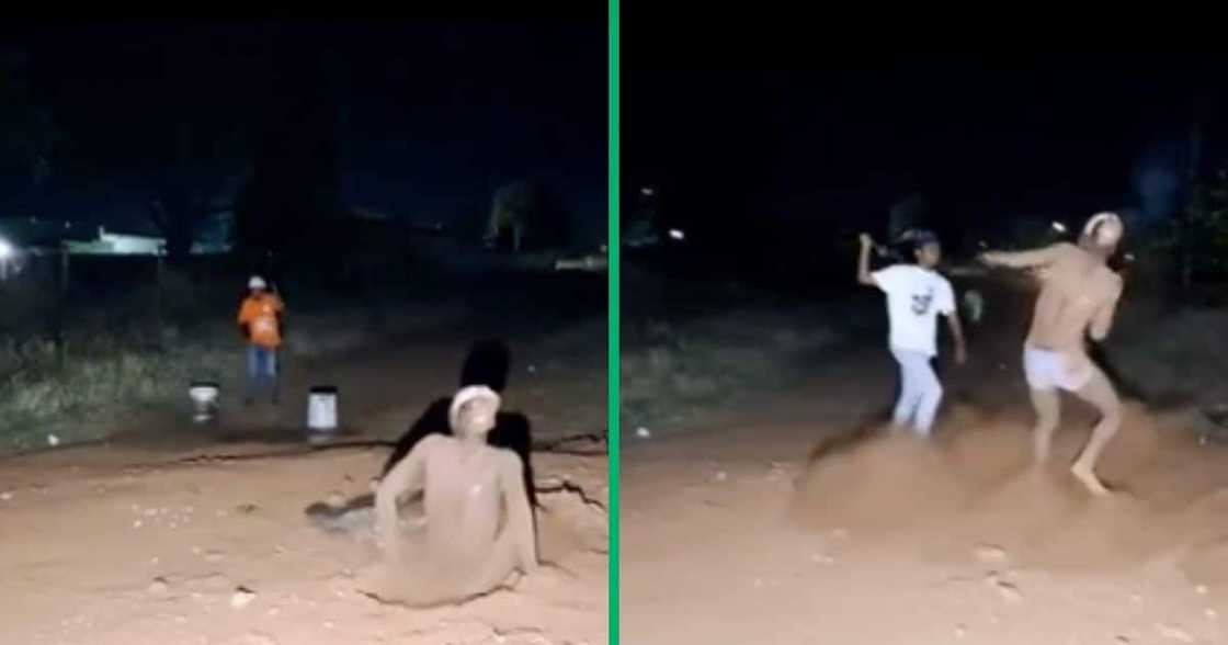 A Limpopo man who tried to prank people was attacked by his victims in the TikTok video A Limpopo man who tried to prank people was attacked by his victims in the TikTok video