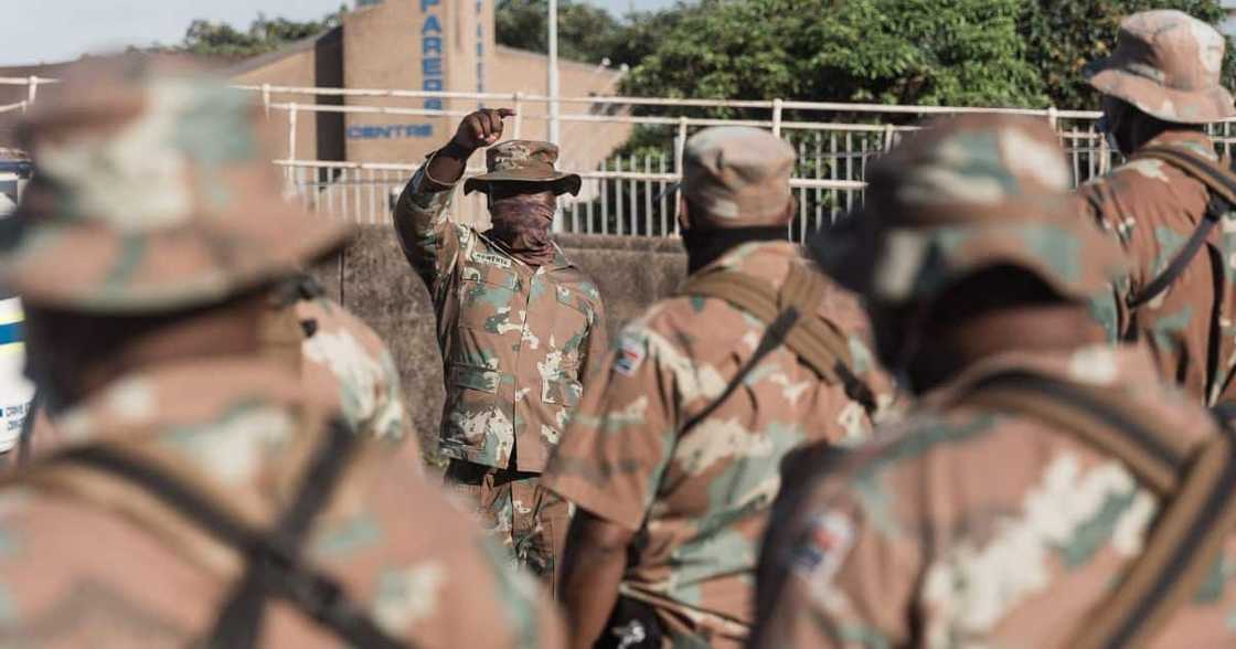 Members of the South African National Defence Force (SANDF) gather to take part in an integrated multi-disciplinary Members of the South African National Defence Force (SANDF) gather to take part in an integrated multi-disciplinary
